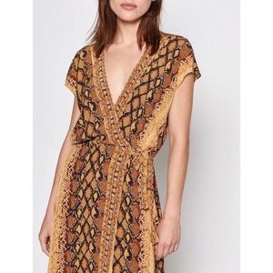 JOIE BETHWYN C Snake print wrap dress SMALL NWT$348